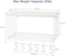 Wood & Metal Wall Mounted Bathroom Towel Rack with 6 Hooks